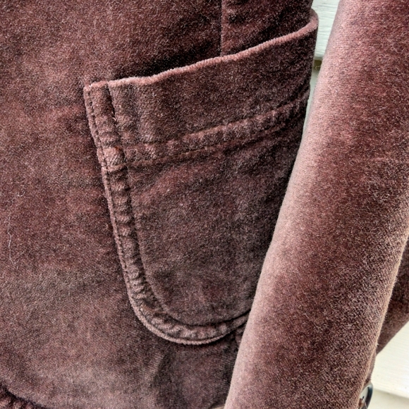 Gorgeous brown Boden velvet blazer Size UK 8, lined, w/ 2 front patch pockets. - Picture 3 of 7